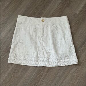 Lilly Pulitzer White Eyelet Mini Skirt
